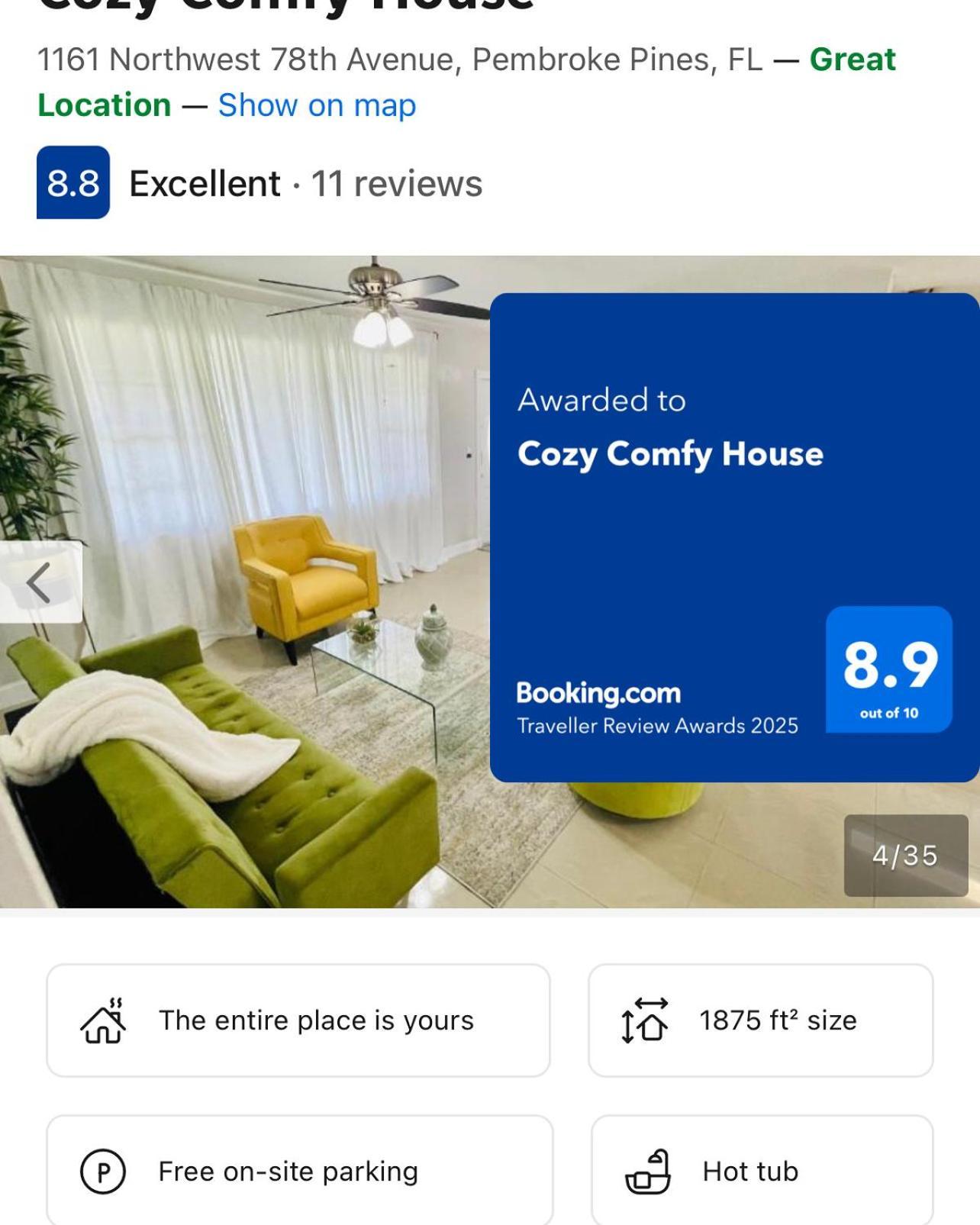 فيلا Cozy Comfy House بيمبروك باينز المظهر الخارجي الصورة